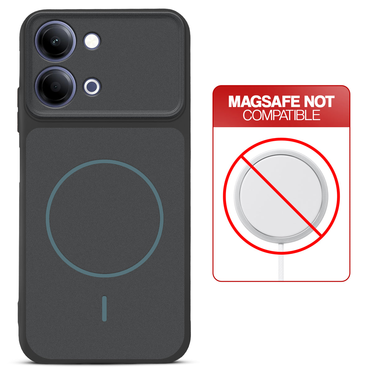 Dual Tone Silicone Grip Back Cover with Camera Protection for Vivo Y11 5G