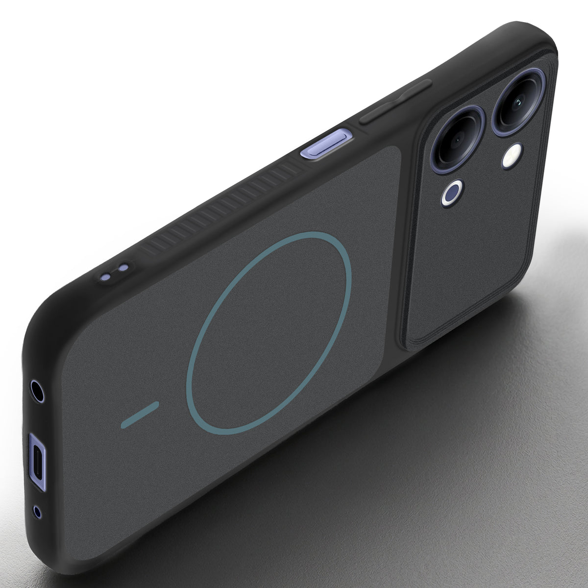 Dual Tone Silicone Grip Back Cover with Camera Protection for Vivo Y11 5G