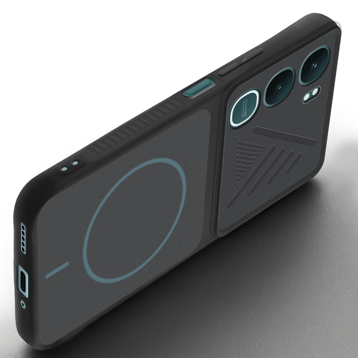 Dual Tone Silicone Grip Back Cover with Camera Protection for Vivo Y31 5G