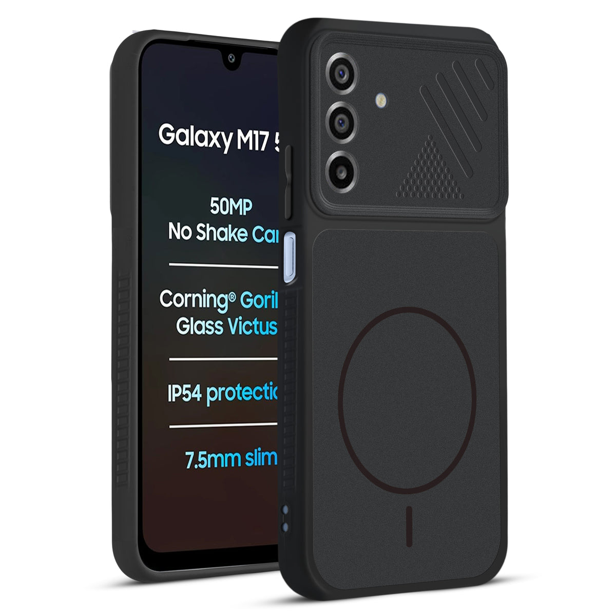 Dual Tone Silicone Grip Back Cover with Camera Protection for Samsung M17 5G