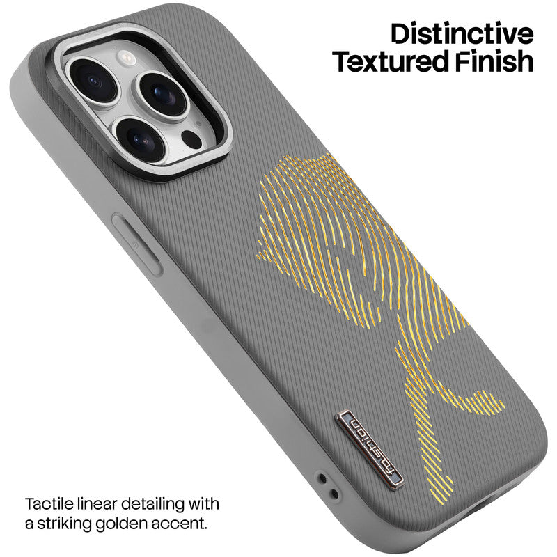 Premium Horse Textured MagSafe Case for Apple iPhone 15 Pro Max with Metallic Camera Protection & Microfiber Lining