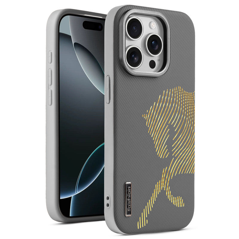 Premium Horse Textured MagSafe Case for Apple iPhone 15 Pro Max with Metallic Camera Protection & Microfiber Lining