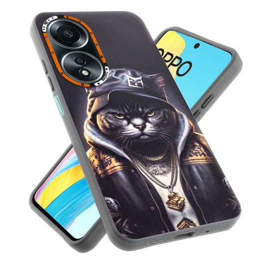 Dark Elegant Wild Creatures Printed Back Cases For Oppo A58 4G