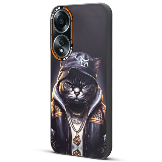 Dark Elegant Wild Creatures Printed Back Cases For Oppo A58 4G