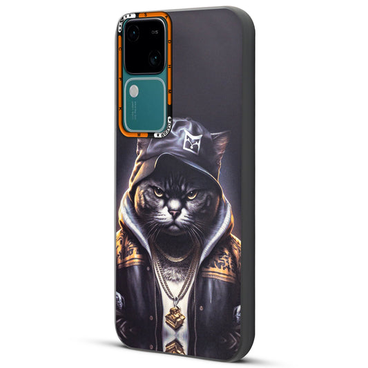 Dark Aesthetic Wild Animal Printed Back Cases For Vivo V30 5G