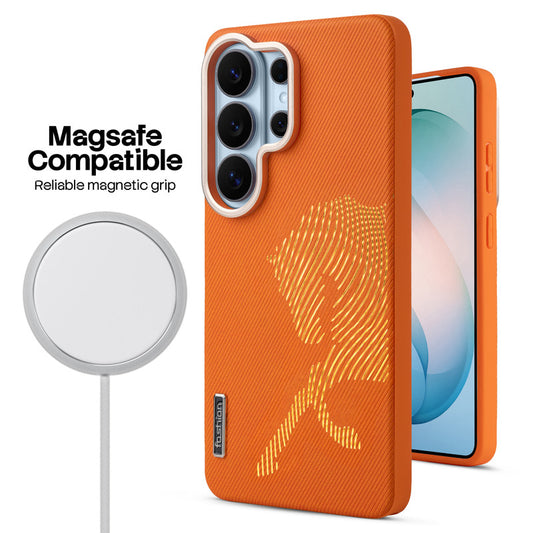 Premium Horse Textured MagSafe Case for Samsung S26 Ultra 5G with Metallic Camera Protection & Microfiber Lining