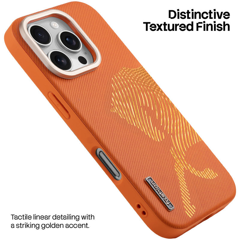 Premium Horse Textured MagSafe Case for Apple iPhone 16 Pro with Metallic Camera Protection & Microfiber Lining