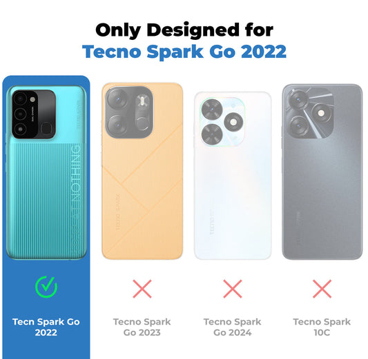 Silicone Frame Transparent Hard Back Ring Stand Case for Tecno Spark Go 2022