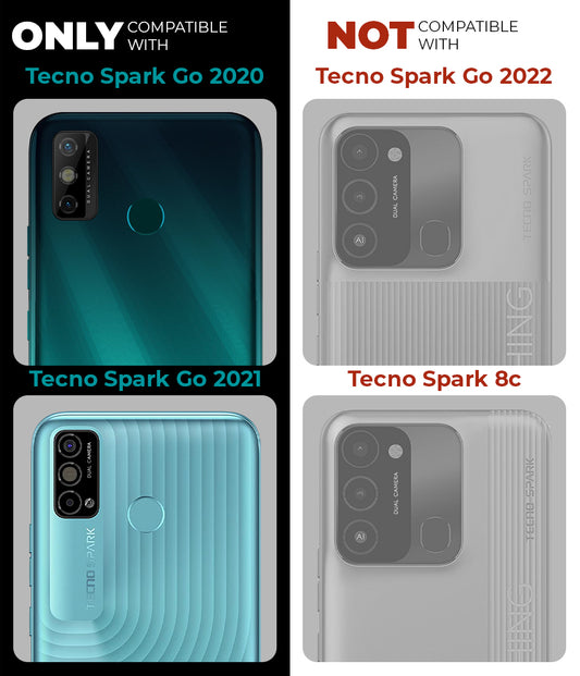 Silicone Grip Clear Case Ring Holder Kickstand For Tecno Spark Go 2020