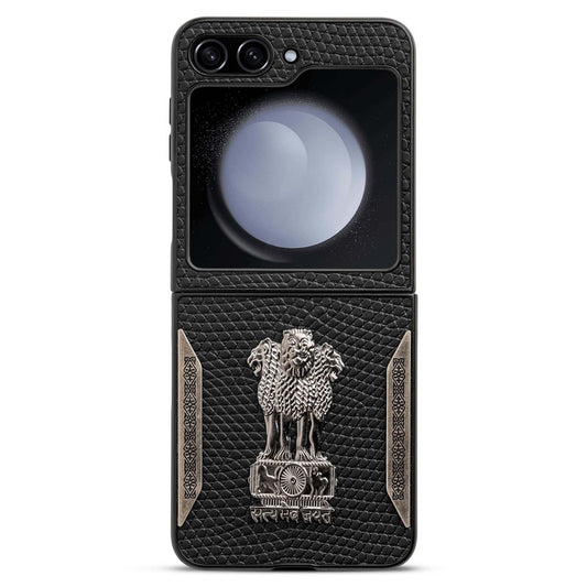Designer Back Case Inspired by Satyamev Jayate, Textured Surface & Soft Inner Fabric for Samsung Z Flip 5