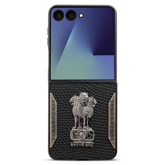 Designer Back Case Inspired by Satyamev Jayate, Textured Surface & Soft Inner Fabric for Samsung Z Flip 7