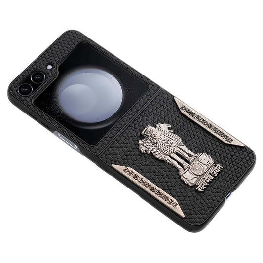 Designer Back Case Inspired by Satyamev Jayate, Textured Surface & Soft Inner Fabric for Samsung Z Flip 5