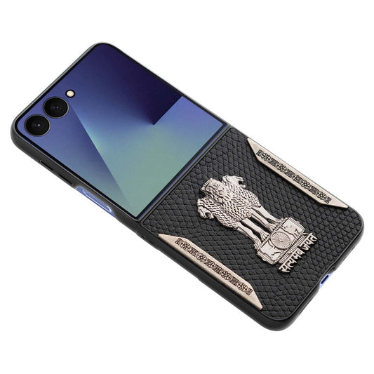 Designer Back Case Inspired by Satyamev Jayate, Textured Surface & Soft Inner Fabric for Samsung Z Flip 7