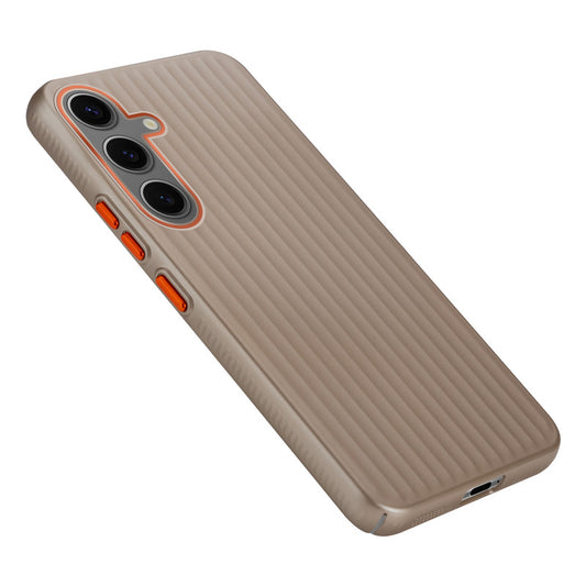 Titanium Grid Armor Hard Back Case For Samsung S24 FE 5G