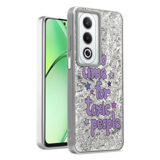 Shiny Foil Design Printed Back Case for Oppo K12x 5G With Soft Edges with Glossy Semi-Hard Back