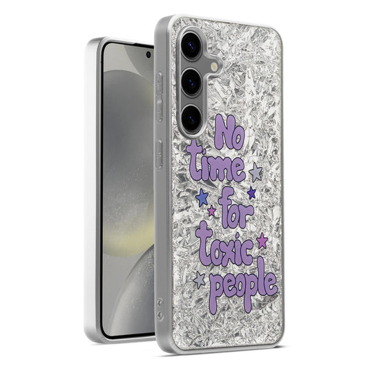 Shiny Foil Design Printed Back Case for Samsung S24 5G With Soft Edges with Glossy Semi-Hard Back