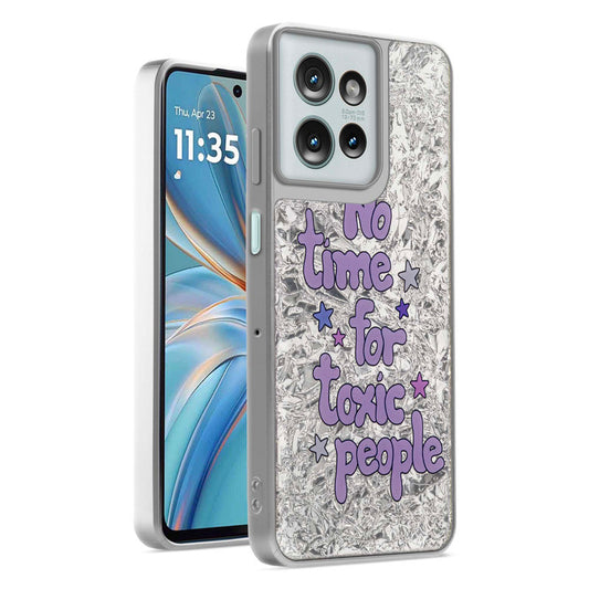 Shining Glossy Gradient Glitter Phone Back Cover Case for Motorola G75 5G