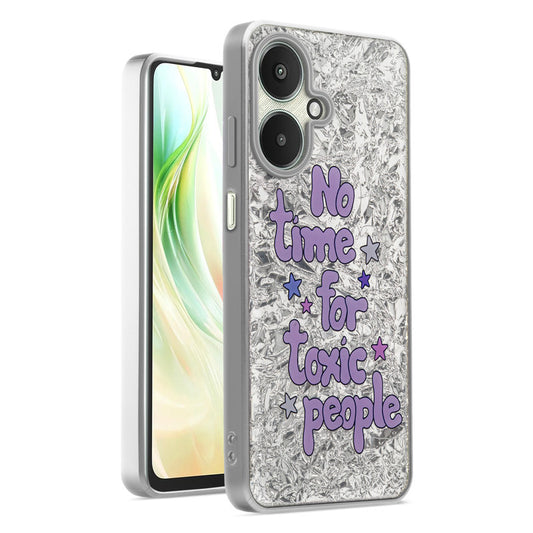 Shiny Foil Design Printed Back Case for Redmi 13C 5G With Soft Edges with Glossy Semi-Hard Back