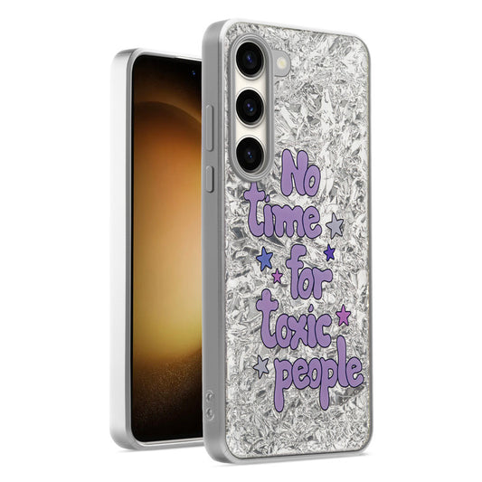 Shiny Foil Design Printed Back Case for Samsung S23 5G With Soft Edges with Glossy Semi-Hard Back