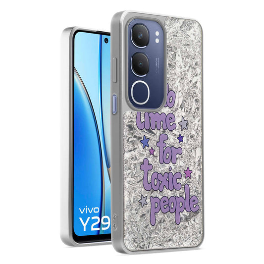 Shiny Foil Design Printed Back Case for Vivo Y29 5G With Soft Edges with Glossy Semi-Hard Back