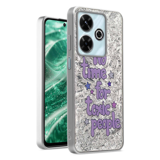 Shiny Foil Design Printed Back Case for Redmi 13 5G With Soft Edges with Glossy Semi-Hard Back