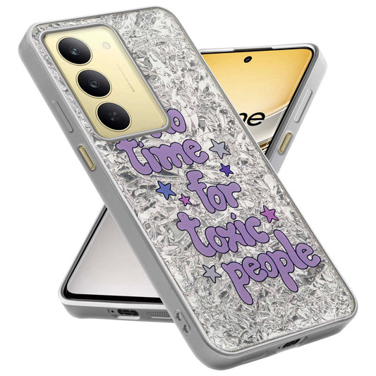 Shiny Foil Design Printed Back Case for Realme 14x 5G With Soft Edges with Glossy Semi-Hard Back