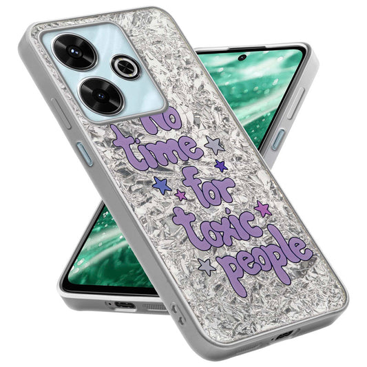 Shiny Foil Design Printed Back Case for Redmi 13 5G With Soft Edges with Glossy Semi-Hard Back