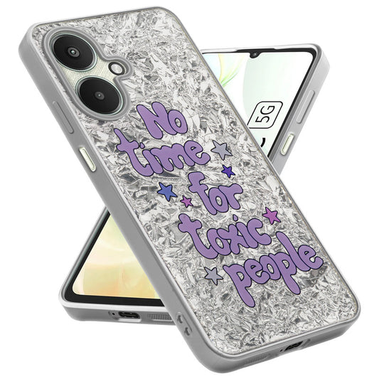 Shiny Foil Design Printed Back Case for Redmi 13C 5G With Soft Edges with Glossy Semi-Hard Back