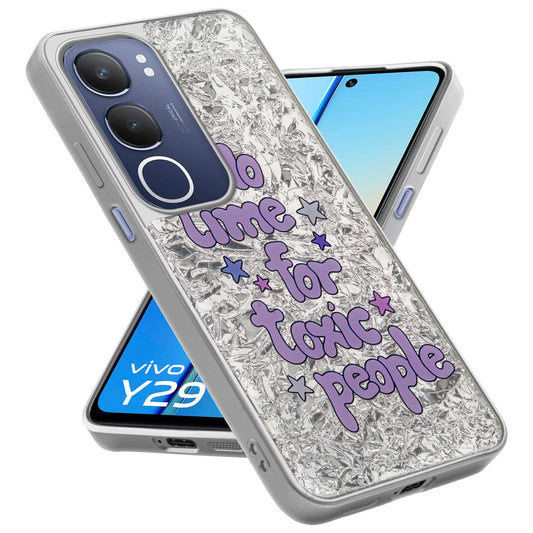 Shiny Foil Design Printed Back Case for Vivo Y29 5G With Soft Edges with Glossy Semi-Hard Back