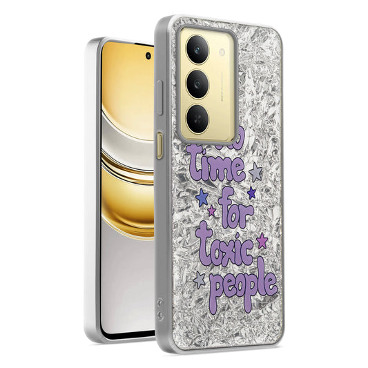 Shiny Foil Design Printed Back Case for Realme Narzo 80x 5G With Soft Edges with Glossy Semi-Hard Back
