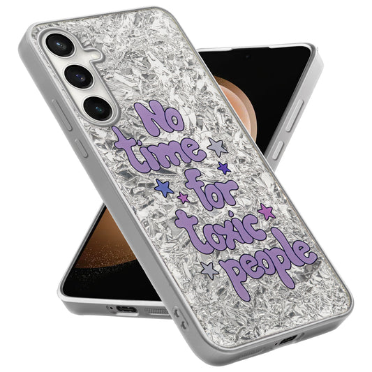 Shiny Foil Design Printed Back Case for Samsung S23 FE 5G With Soft Edges with Glossy Semi-Hard Back
