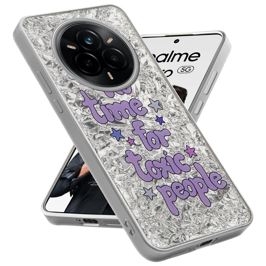 Shiny Foil Design Printed Back Case for Realme 14 Pro 5G With Soft Edges with Glossy Semi-Hard Back
