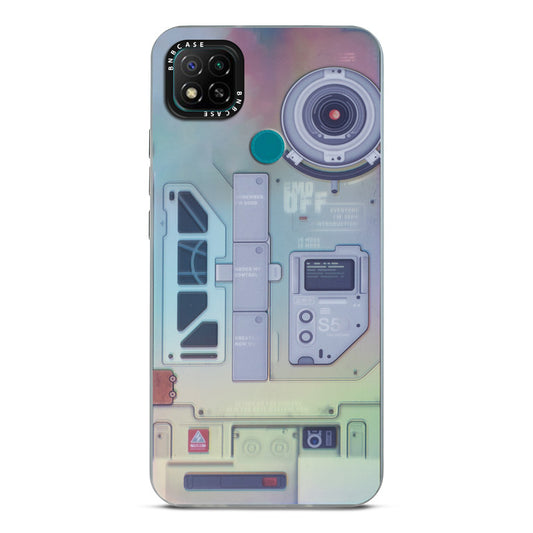 Futuristic Rainbow Effect Circuit Print Hard Back Cover For Redmi 9C