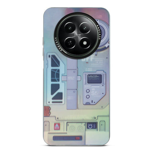 Futuristic Rainbow Effect Circuit Print Hard Back Cover For Realme 12X 5G