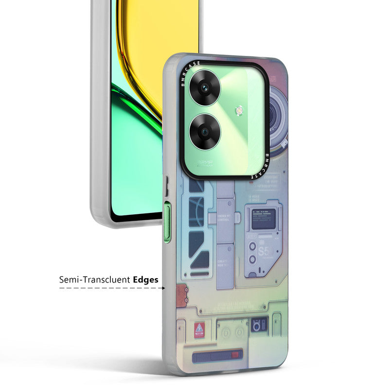 Rainbow Circuit Print Hard Case For Realme C61