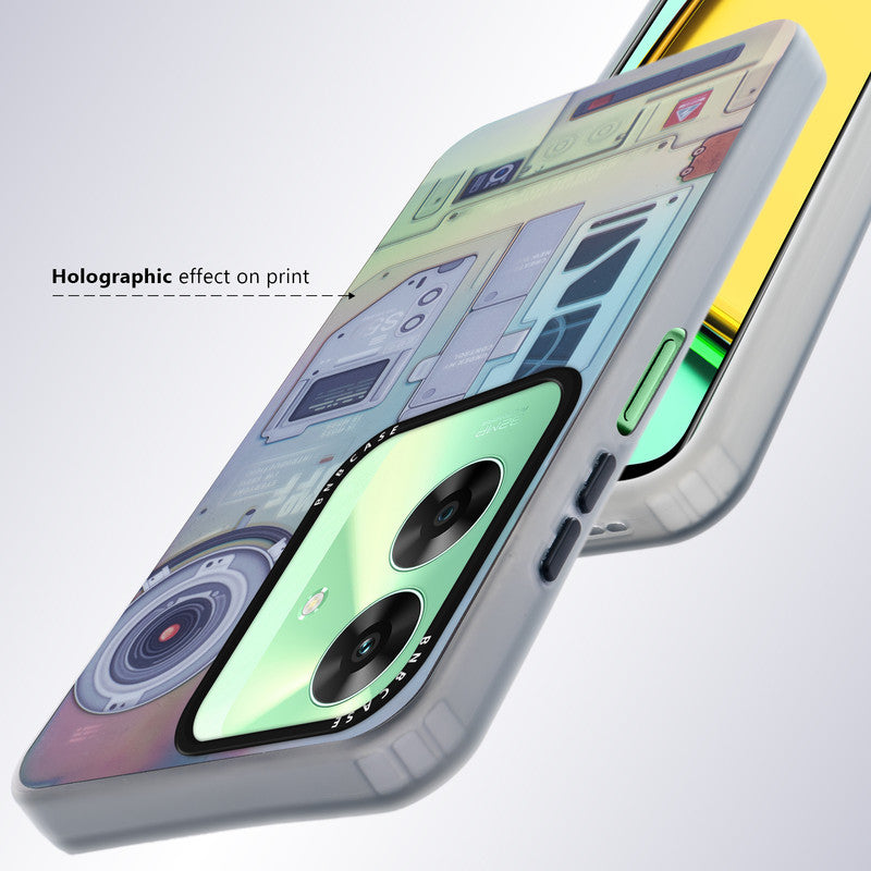 Rainbow Circuit Print Hard Case For Realme C61