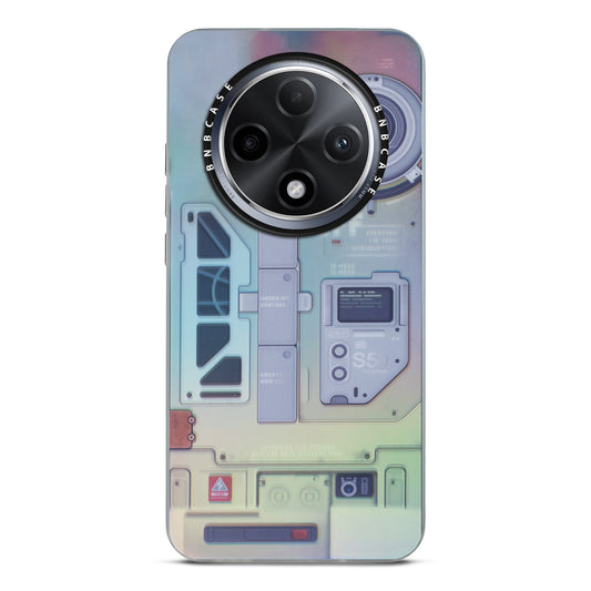 Colorful Reflective Circuit Prints Hard Back Protector Case For Oppo F27 Pro Plus 5G