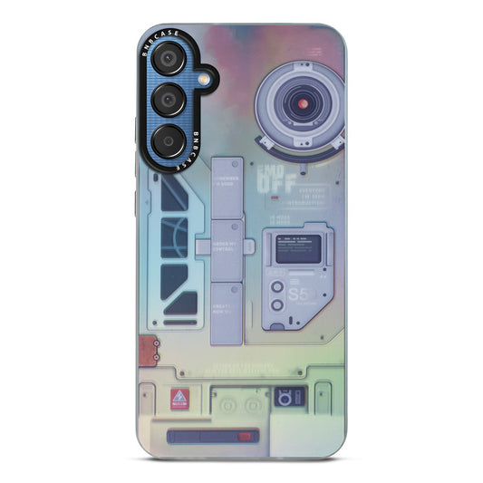 Colorful Reflective Circuit Prints Hard Back Protector Case For Samsung S24 FE 5G