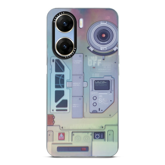 Colorful Reflective Circuit Prints Hard Back Protector Case For Vivo V29e 5G