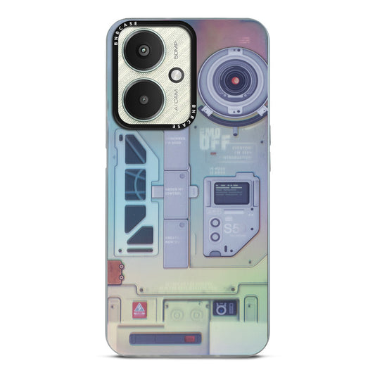 Colorful Reflective Circuit Prints Hard Back Protector Case For Redmi 13C 5G