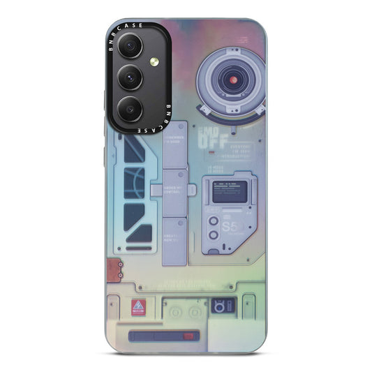 Colorful Reflective Circuit Prints Hard Back Protector Case For Samsung S23 FE 5G