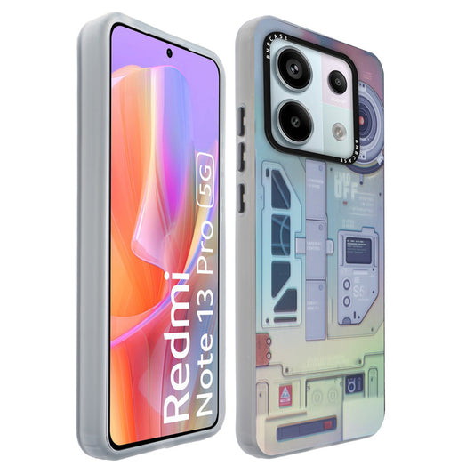 Colorful Reflective Circuit Prints Hard Back Protector Case For Redmi Note 13 Pro 5G