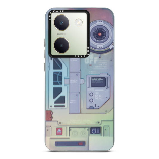 Colorful Reflective Circuit Prints Hard Back Protector Case For Vivo Y300 Plus 5G