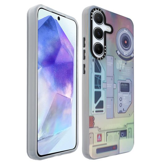 Colorful Reflective Circuit Prints Hard Back Protector Case For Samsung A55 5G