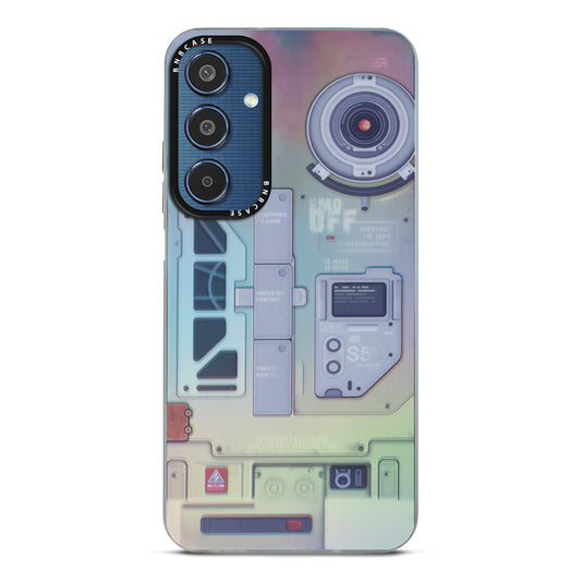 Colorful Reflective Circuit Prints Hard Back Protector Case For Samsung M35 5G