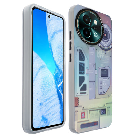 Colorful Reflective Circuit Prints Hard Back Protector Case For Vivo Y58 5G