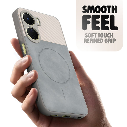 Hybrid PU Leather Matte Cover for Vivo T2x 5G