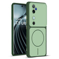 Full protective dual tone Green silicone case for Vivo T3 Ultra 5G showing front and back design coverage