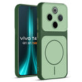 Full protective dual tone Green silicone case for Vivo T4 5G showing front and back design coverage