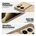Brown Phone case for Vivo T4 Pro 5G highlighting raised camera protection, anti-slip texture, and responsive side buttons